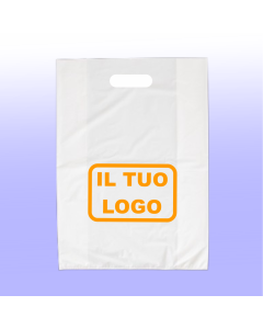 Buste in plastica bianca LD 100my personalizzata un colore 50kg