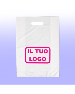 Buste in plastica bianca HD 60/70my personalizzata un colore 100kg